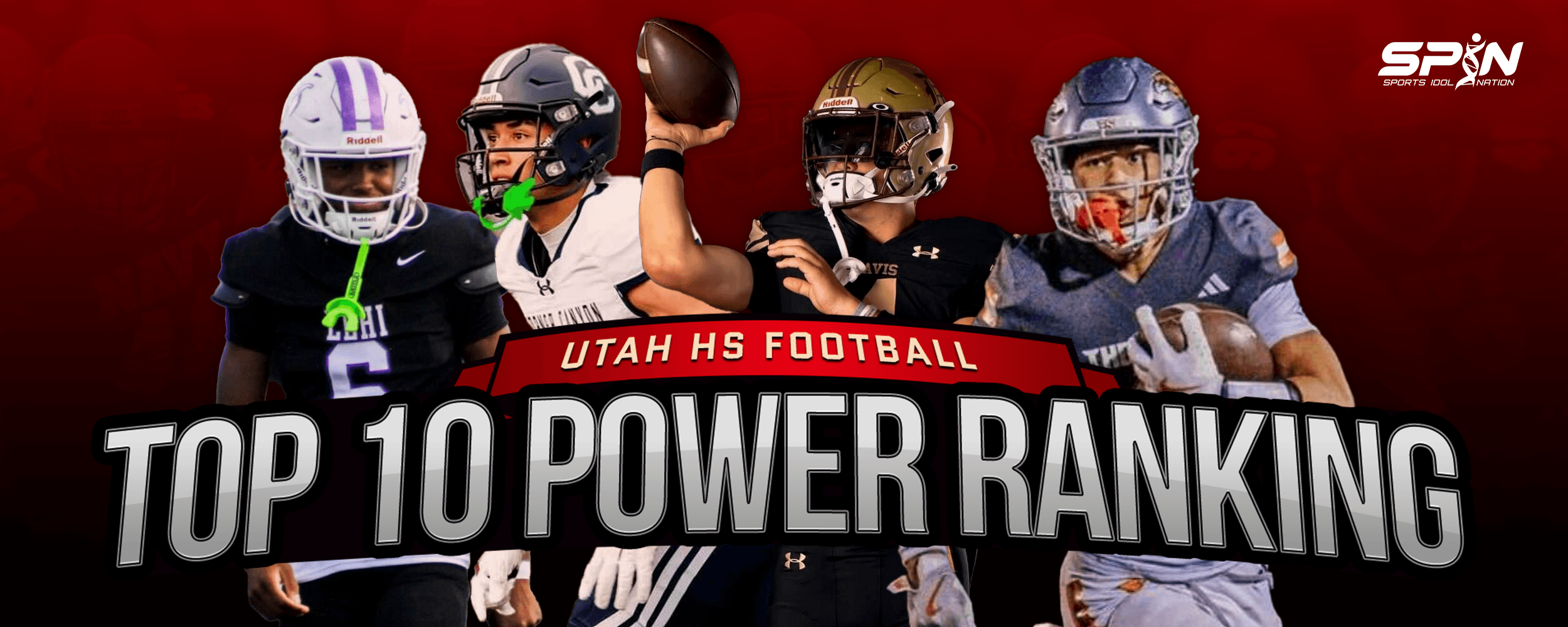 SPIN Utah high school football Top 10 power rankings graphic for October 15